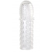 Прозрачная закрытая гелевая насадка - 13,5 см. - Toyfa Basic - в Черкесске купить с доставкой