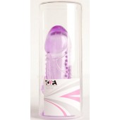 Фиолетовая гелевая насадка с шипами - 13 см. - Toyfa Basic - в Черкесске купить с доставкой