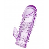 Фиолетовая насадка с коготком и шипами - 13 см. - Toyfa Basic - в Черкесске купить с доставкой