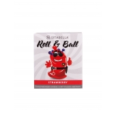Стимулирующий презерватив-насадка Roll   Ball Strawberry - Sitabella - купить с доставкой в Черкесске