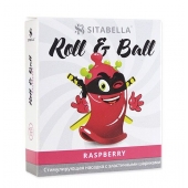 Стимулирующий презерватив-насадка Roll   Ball Raspberry - Sitabella - купить с доставкой в Черкесске