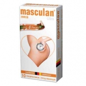 Розовые презервативы Masculan Ultra Long Pleasure с колечками, пупырышками и продлевающим эффектом - 10 шт. - Masculan - купить с доставкой в Черкесске
