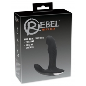 Черный вибромассажер простаты с функцией римминга Plug with Perineum Stimulator - 16,6 см. - Orion - в Черкесске купить с доставкой