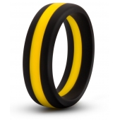 Черно-желтое силиконовое эрекционное кольцо Silicone Go Pro Cock Ring - Blush Novelties - в Черкесске купить с доставкой