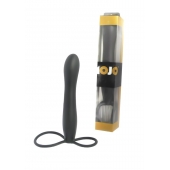 Черная насадка на пенис для двойной стимуляции Mojo BlackJack - 15 см. - Seven Creations - в Черкесске купить с доставкой