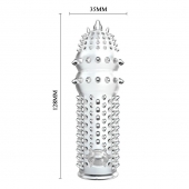 Закрытая прозрачная насадка Crystal sleeve - 14,2 см. - Erowoman-Eroman - в Черкесске купить с доставкой