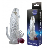 Закрытая прозрачная вибронасадка на пенис Crystal Sleeve Vibe - Erowoman-Eroman - в Черкесске купить с доставкой