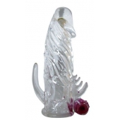 Закрытая прозрачная вибронасадка на пенис Crystal Sleeve Vibe - Erowoman-Eroman - в Черкесске купить с доставкой