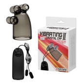 Дымчатая насадка-мастурбатор с вибрацией Vibrating Crystal Cap II - Baile - в Черкесске купить с доставкой