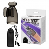 Дымчатая насадка-мастурбатор с вибрацией Vibrating Crystal Cap III - Baile - в Черкесске купить с доставкой