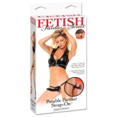 Черный податливый страпон Posable Partner Strap-On - 17,8 см. - Pipedream - купить с доставкой в Черкесске