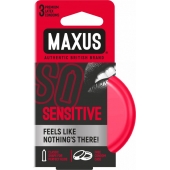 Ультратонкие презервативы в железном кейсе MAXUS Sensitive - 3 шт. - Maxus - купить с доставкой в Черкесске