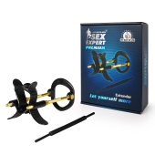 Черно-золотистый экстендер для пениса Sex Expert - Sex Expert - в Черкесске купить с доставкой