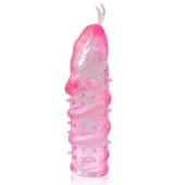 Закрытая рельефная насадка Crystal sleeve snakes в виде змеи с усиками - 14 см. - Erowoman-Eroman - в Черкесске купить с доставкой