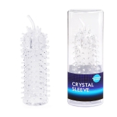 Закрытая рельефная насадка Crystal sleeve с усиками - 12 см. - Erowoman-Eroman - в Черкесске купить с доставкой