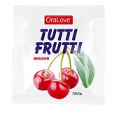 Пробник гель-смазки Tutti-frutti с вишнёвым вкусом - 4 гр. - Биоритм - купить с доставкой в Черкесске
