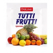 Пробник гель-смазки Tutti-frutti со вкусом тропических фруктов - 4 гр. - Биоритм - купить с доставкой в Черкесске