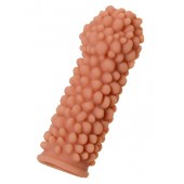 Телесная реалистичная насадка KOKOS Extreme Sleeve 08 с дополнительной стимуляцией - 12,7 см. - KOKOS - в Черкесске купить с доставкой