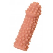 Телесная реалистичная насадка KOKOS Extreme Sleeve 10 с дополнительной стимуляцией - 14,7 см. - KOKOS - в Черкесске купить с доставкой