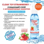 Очищающий спрей для игрушек CLEAR TOY Strawberry - 100 мл. - Биоритм - купить с доставкой в Черкесске