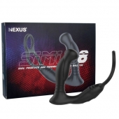 Черная анальная пробка NEXUS SIMUL8 с фиксацией на теле кольцами - Nexus Range - в Черкесске купить с доставкой