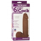 Насадка-мулат для трусиков Vac-U-Lock 6  ULTRASKYN Cock - 17,3 см. - Doc Johnson - купить с доставкой в Черкесске