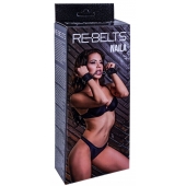 Черные кожаные наручники Naila - Rebelts - купить с доставкой в Черкесске