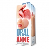 Телесный мастурбатор-ротик с язычком Oral Anne - Blush Novelties - в Черкесске купить с доставкой