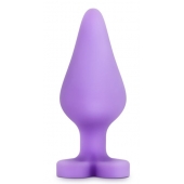 Фиолетовая анальная пробка Naughty Candy Heart Do Me Now - 8,9 см. - Blush Novelties - купить с доставкой в Черкесске