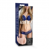 Телесный мастурбатор-вагина с вибропулей Ashley - Blush Novelties - в Черкесске купить с доставкой