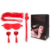 Пикантный набор БДСМ из 4 предметов в красном цвете - Notabu - купить с доставкой в Черкесске