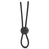 Черное силиконовое лассо на пенис SILICONE LOOP COCK RING - Blush Novelties - в Черкесске купить с доставкой