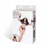Чёрные манжеты для фиксации на кровати Bondage Bed Strap - Lux Fetish - купить с доставкой в Черкесске