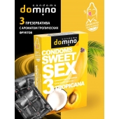 Презервативы для орального секса DOMINO Sweet Sex с ароматом тропических фруктов - 3 шт. - Domino - купить с доставкой в Черкесске