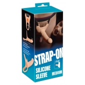 Силиконовый полый страпон на ремнях Silicone Strap-on - 16 см. - Orion - купить с доставкой в Черкесске