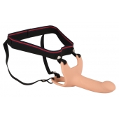 Силиконовый полый страпон на ремнях Silicone Strap-on - 16 см. - Orion - купить с доставкой в Черкесске