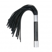 Черная плеть Easytoys Flogger With Metal Grip - 38 см. - Easy toys - купить с доставкой в Черкесске