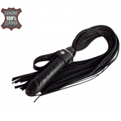 Черная плеть  Ковбой  с ручкой-фаллосом - 55 см. - Sitabella - купить с доставкой в Черкесске