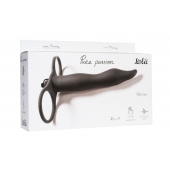 Черная вибронасадка для двойного проникновения Flirtini - 15,9 см. - Lola Games - купить с доставкой в Черкесске