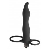 Черная вибронасадка для двойного проникновения Flirtini - 15,9 см. - Lola Games - купить с доставкой в Черкесске