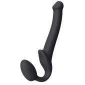 Черный безремневой страпон Silicone Bendable Strap-On S - Strap-on-me - купить с доставкой в Черкесске
