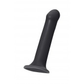 Черный фаллос на присоске Silicone Bendable Dildo L - 19 см. - Strap-on-me - купить с доставкой в Черкесске