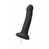 Черный фаллос с имитацией эякуляции Silicon Cum Dildo L - 19,6 см. - Strap-on-me - купить с доставкой в Черкесске