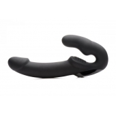Черный безремневой страпон Urge Silicone Strap On с пультом ДУ - 24 см. - XR Brands - купить с доставкой в Черкесске