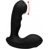 Черный стимулятор простаты Alpha-Pro 7X P-Milker Silicone Prostate Stimulator with Milking Bead - XR Brands - в Черкесске купить с доставкой