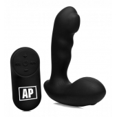 Черный стимулятор простаты Alpha-Pro 7X P-Milker Silicone Prostate Stimulator with Milking Bead - XR Brands - в Черкесске купить с доставкой
