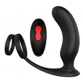 Черный массажер простаты REMOTE P-PLEASER - Dream Toys - в Черкесске купить с доставкой