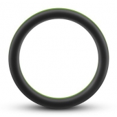 Черно-зеленое эрекционное кольцо Silicone Go Pro Cock Ring - Blush Novelties - в Черкесске купить с доставкой