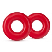 Набор из 2 красных эрекционных колец DONUT RINGS OVERSIZED - Blush Novelties - в Черкесске купить с доставкой