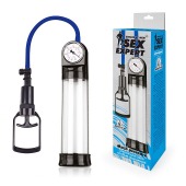 Прозрачная вакуумная помпа Sex Expert с манометром - Sex Expert - в Черкесске купить с доставкой